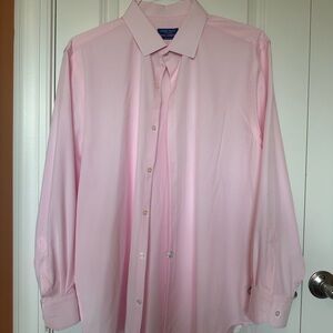 Perry Ellis Premium Total Stretch Slim Fit Light Pink Dress Shirt